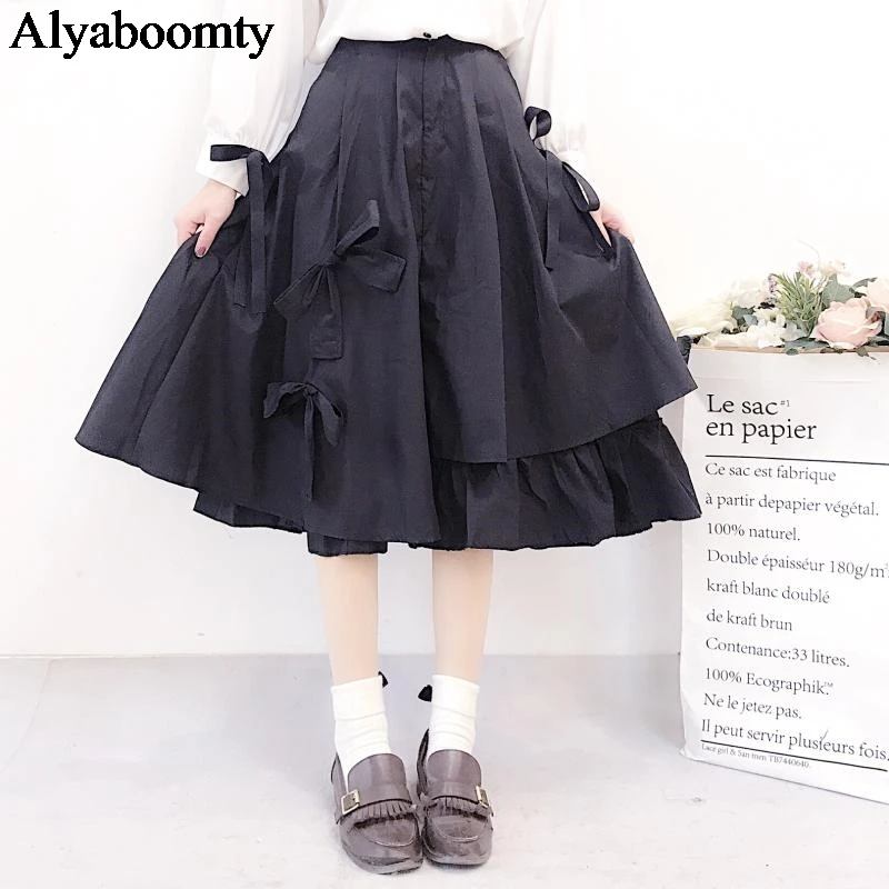 2019 Preppy Style Women Lolita Tutu Skirt Mori Girl Gothic Black Bow Tiered Skirt Japanese Harajuku Kawaii Cosplay Skirts Womens
2019 Preppy Style Women Lolita Tutu Skirt Mori Girl Gothic Black Bow Tiered Skirt Japanese Harajuku Kawaii Cosplay Skirts Womens