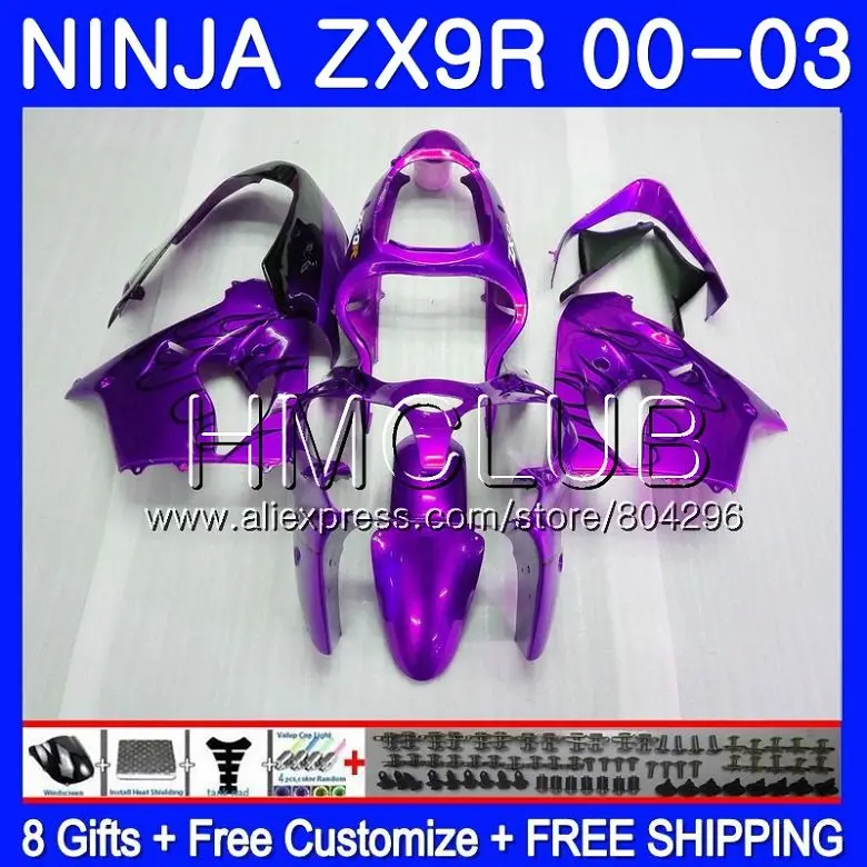 Body For KAWASAKI NINJA ZX 9R 9 R 900 Purple flames ZX9R 00 01 02 03 44HM.23 ZX900 900CC ZX9 R ZX-9R 2000 2001 2002 2003 Fairing
Body For KAWASAKI NINJA ZX 9R 9 R 900 Purple flames ZX9R 00 01 02 03 44HM.23 ZX900 900CC ZX9 R ZX-9R 2000 2001 2002 2003 Fairing