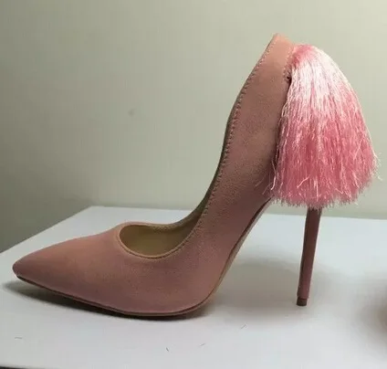 New Style Women Solid Color Purple Yellow Flock Leather Pumps Fashion Pointed Toe Fringe Decoration High Heel Dress Shoes
New Style Women Solid Color Purple Yellow Flock Leather Pumps Fashion Pointed Toe Fringe Decoration High Heel Dress Shoes
