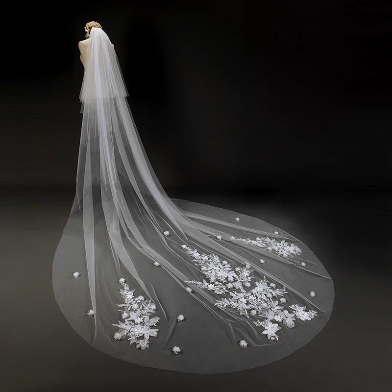 Tao Hill 3 Meter Beige Cathedral Wedding Veils Long Bridal Veil with Comb Wedding Accessories Bride Flowers Wedding Veil
Tao Hill 3 Meter Beige Cathedral Wedding Veils Long Bridal Veil with Comb Wedding Accessories Bride Flowers Wedding Veil
