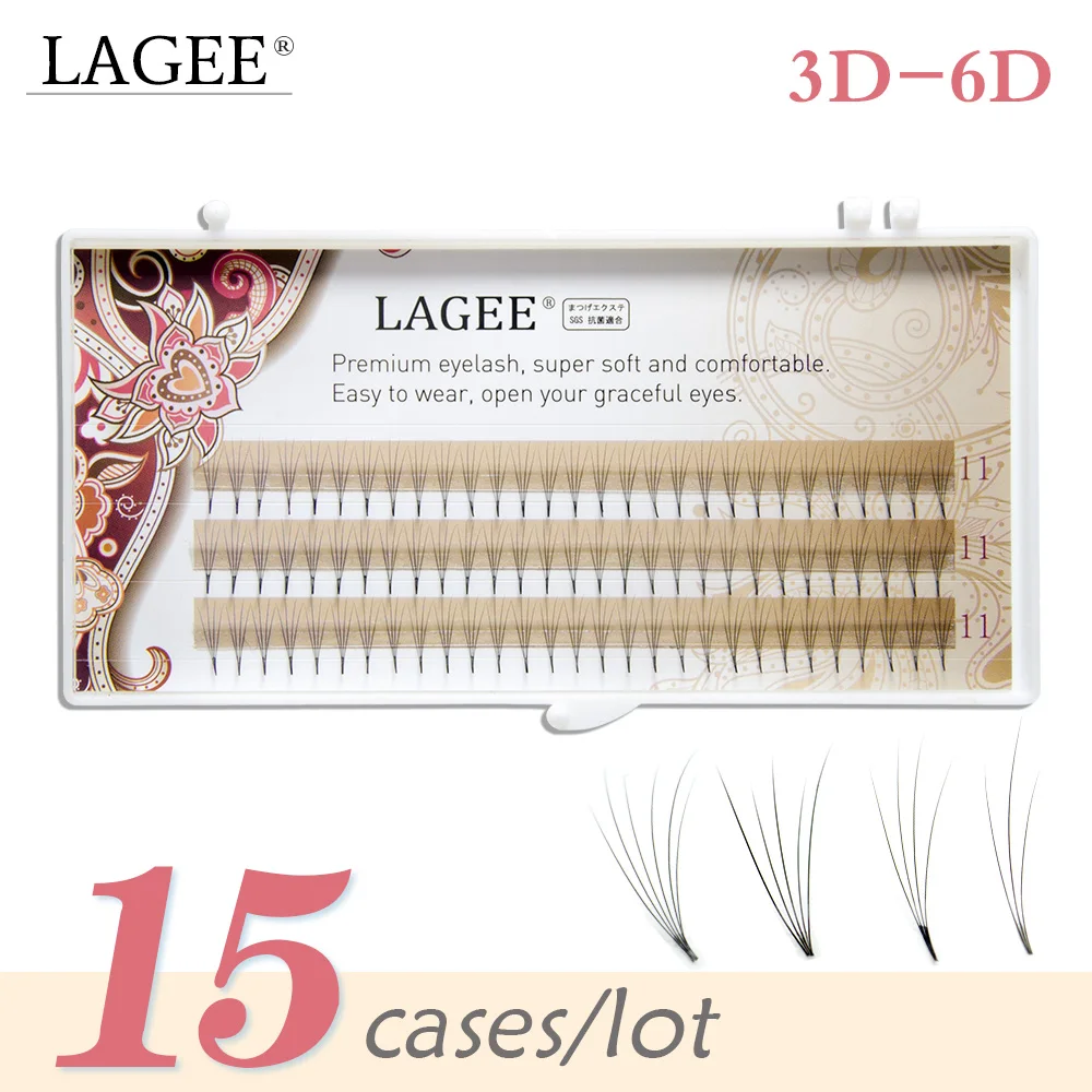 LAGEE 15 cases Eyelash Extensions 3D-6D Premade Volume fans soft and natural 0.07C Russian volume False eyelashes Make up tools
LAGEE 15 cases Eyelash Extensions 3D-6D Premade Volume fans soft and natural 0.07C Russian volume False eyelashes Make up tools