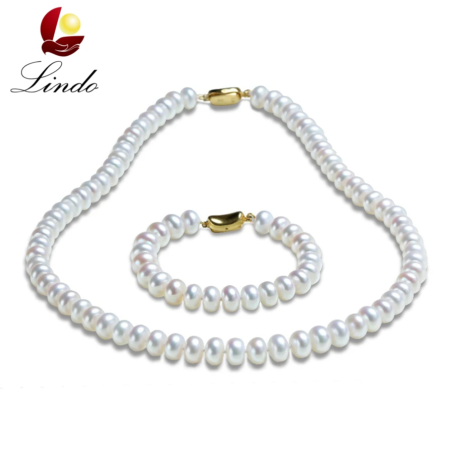 LINDO Pearl Set AAAA High Quality Necklace+Bracelet Unique Pearl Jewelry Women's Choker Bracelet femme Pearls for Decoration
LINDO Pearl Set AAAA High Quality Necklace+Bracelet Unique Pearl Jewelry Women's Choker Bracelet femme Pearls for Decoration