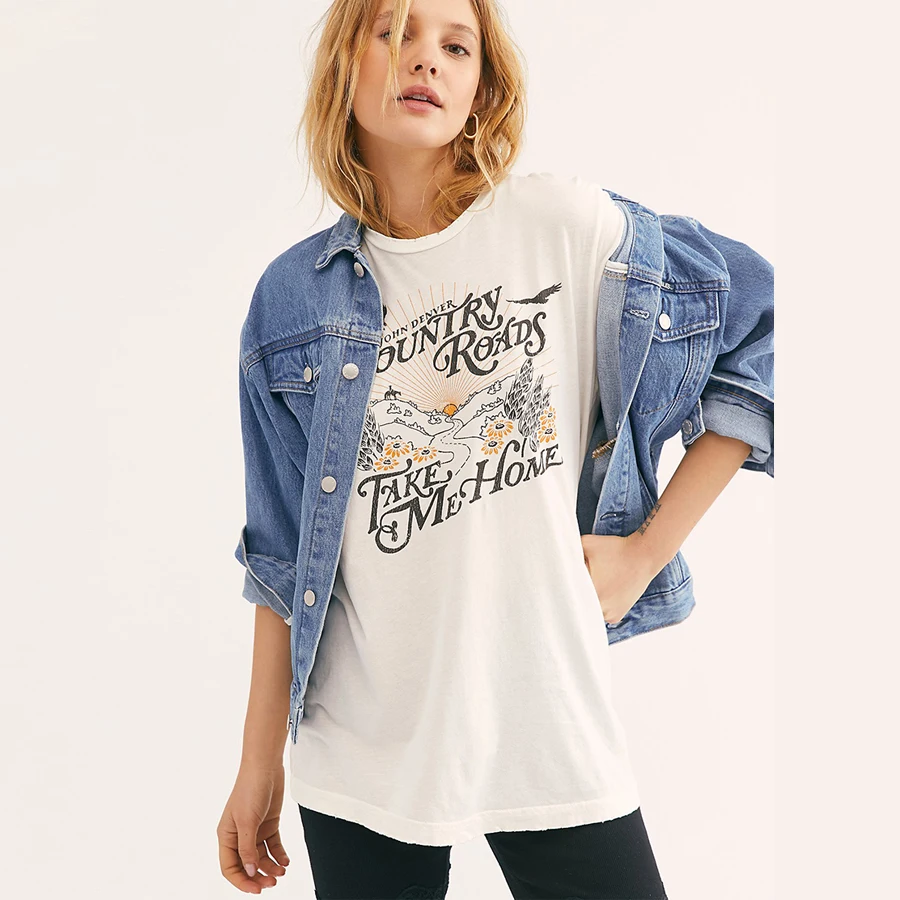 TEELYNN 2019 Tees for women Gypsy Country Roads Tee Shirt print summer tees short sleeve o-neck Pullover women tops boho Shirts
TEELYNN 2019 Tees for women Gypsy Country Roads Tee Shirt print summer tees short sleeve o-neck Pullover women tops boho Shirts
