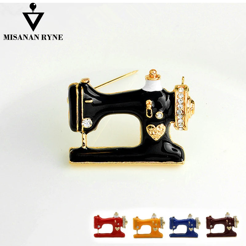 

MISANANRYNE 2019 Hot Sale Brooches Women Men Fashion Jewelry Pins Palace Sewing Machine AAA High Quality Brooches Pins