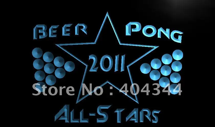 Фото LK568- Beer Pong 2009 All Stars Champ светодиодная неоновая световая вывеска для домашнего