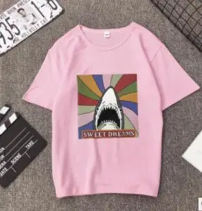 Korean Pop Harajuku Funny Shark Cartoon Printed Women Tops Short-sleeved Female T-shirt Student Cute T shirts Black White S-3XL
Korean Pop Harajuku Funny Shark Cartoon Printed Women Tops Short-sleeved Female T-shirt Student Cute T shirts Black White S-3XL