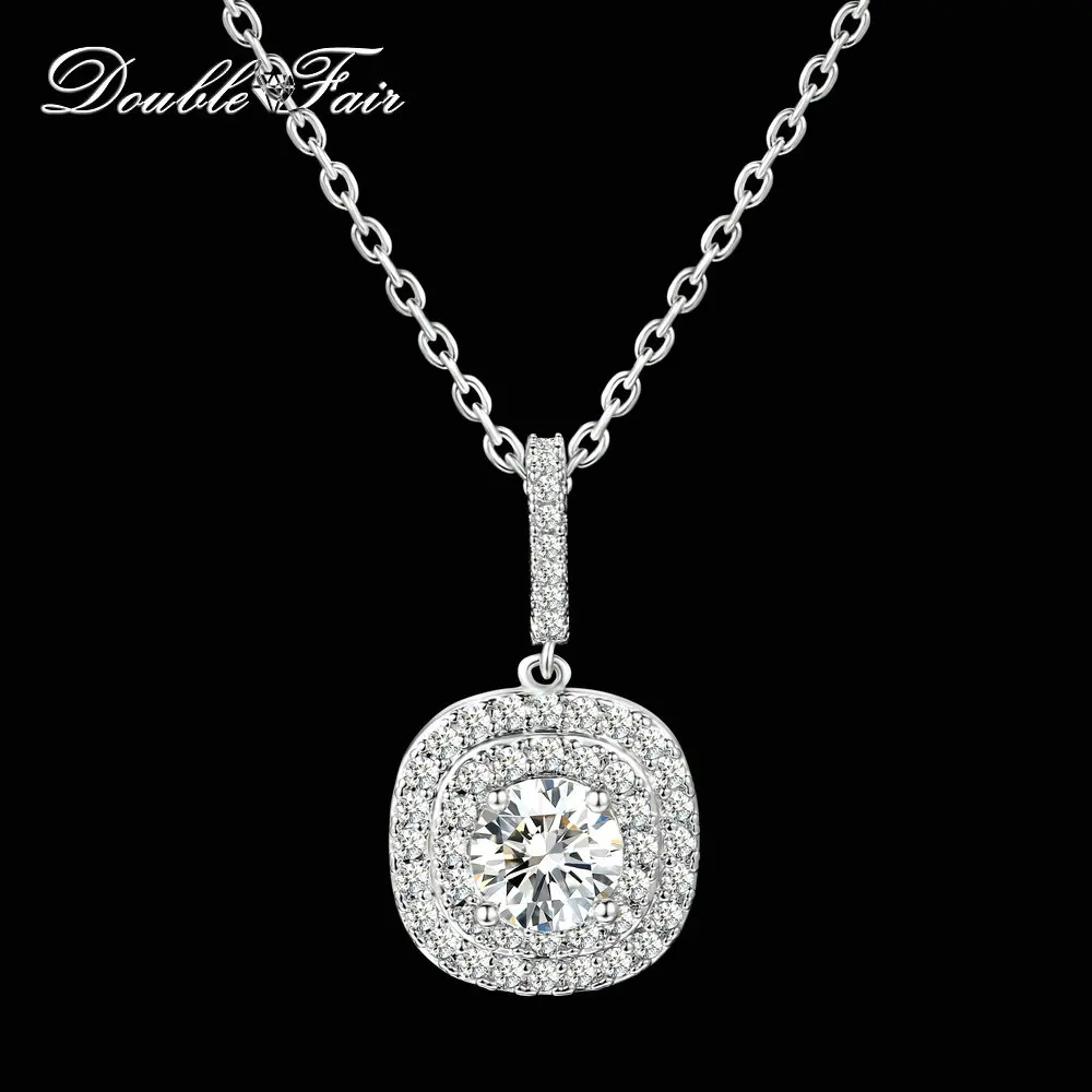 Double Fair Brand Cubic Zirconia Silver Color Necklaces & pendants Fashion Wedding/Engagement Jewelry Gift For Women DFN610
Double Fair Brand Cubic Zirconia Silver Color Necklaces & pendants Fashion Wedding/Engagement Jewelry Gift For Women DFN610