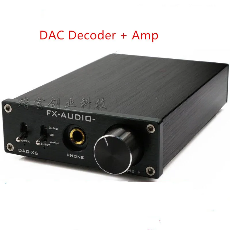 

DC12V 1A fx-audio feixiang DAC-X6 fever HiFi amp USB Fiber Coaxial Digital Audio Decoder DAC 16BIT / 192 amplifier TPA6120