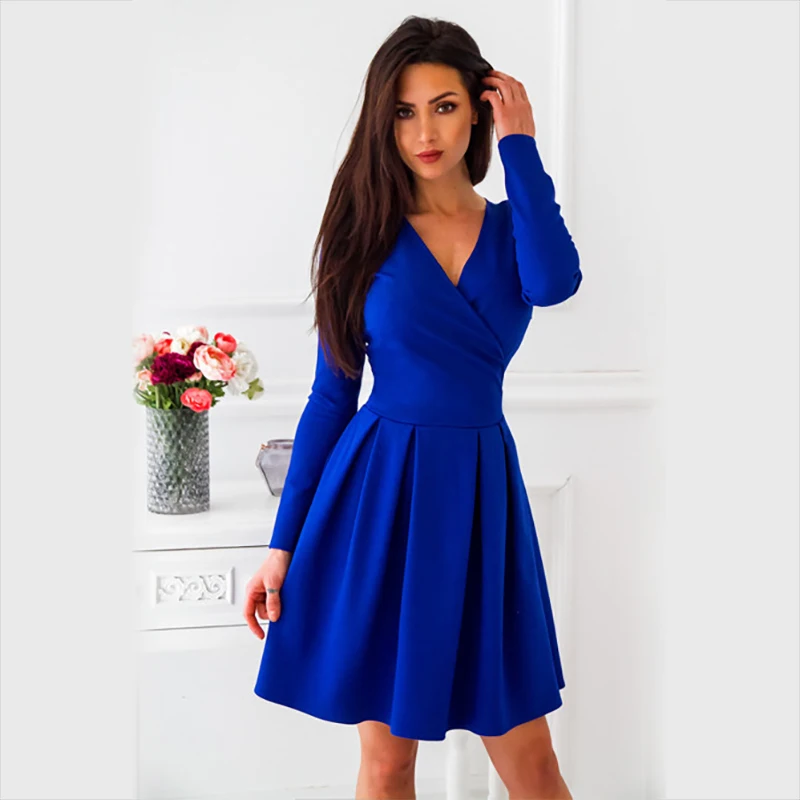Women Vintage Dress 2018 New Arrival Autumn Summer Long Sleeve Deep V-Neck Sexy A-Line Mini Party Dress
Women Vintage Dress 2018 New Arrival Autumn Summer Long Sleeve Deep V-Neck Sexy A-Line Mini Party Dress