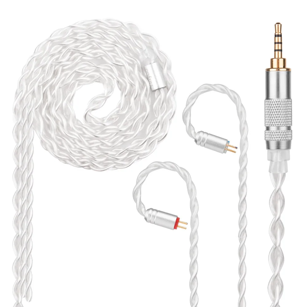 HOT! Yinyoo 7N Pure Silver Cable 2.5/3.5/4.4mm Balanced Cable With MMCX/2pin Connector For LZ AS10 ZS10 C10 C16 C12 TRN V80 V30
HOT! Yinyoo 7N Pure Silver Cable 2.5/3.5/4.4mm Balanced Cable With MMCX/2pin Connector For LZ AS10 ZS10 C10 C16 C12 TRN V80 V30