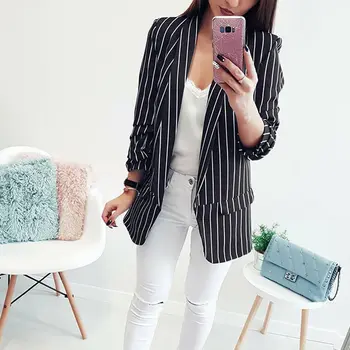 2018 Spring Autumn New Women Striped Suit Jacket Formal Blazer Women Blazer Work Office Business Suit Outwear Leisure Female XL
2018 Spring Autumn New Women Striped Suit Jacket Formal Blazer Women Blazer Work Office Business Suit Outwear Leisure Female XL
