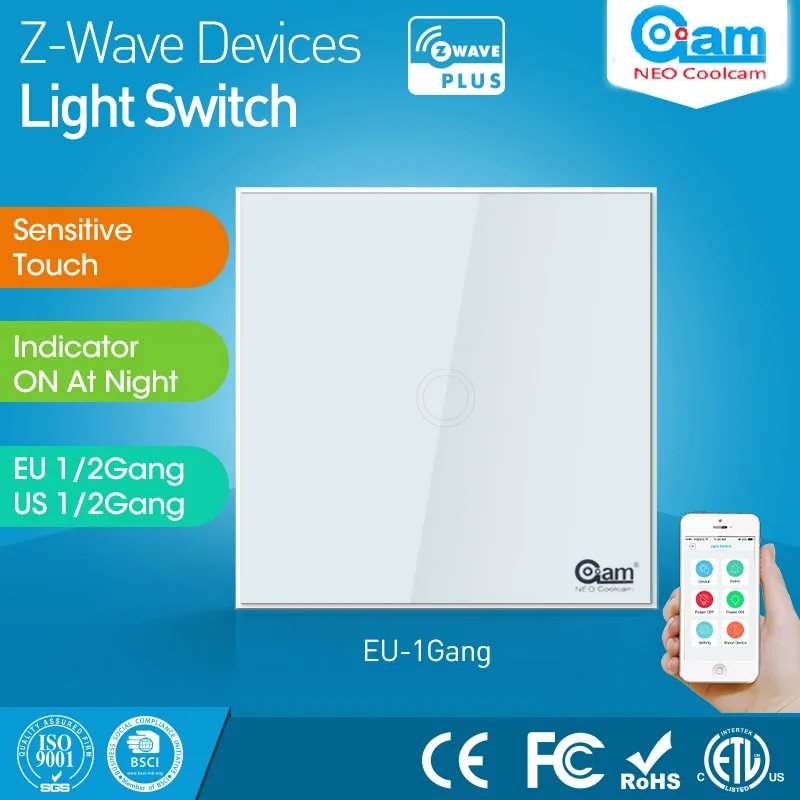 Z wave Sensor Home EU Version One Gang z-wave Wall Light Switch 1CH Wireless Smart Remote Control
Z wave Sensor Home EU Version One Gang z-wave Wall Light Switch 1CH Wireless Smart Remote Control