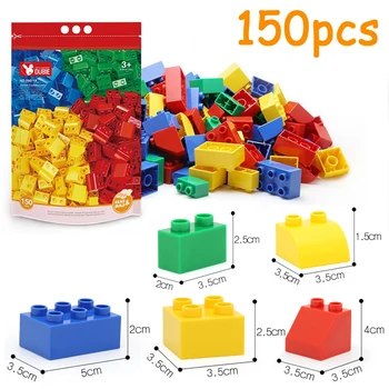 DOLLRYGA 150pcs Block With Car Bxod Big Bricks Parts jouet enfant Kids Craft DIY Bulk Building Blocks Birthday Gift Mixed Color
DOLLRYGA 150pcs Block With Car Bxod Big Bricks Parts jouet enfant Kids Craft DIY Bulk Building Blocks Birthday Gift Mixed Color