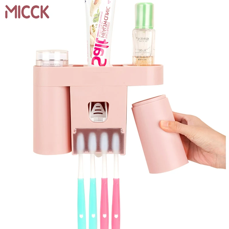 MICCK Multifunction Bathroom Set Automatic Toothpaste Dispenser Homes Set Wall Mounted Tooth Brush Holder Rack Squeezer 2 Mug
MICCK Multifunction Bathroom Set Automatic Toothpaste Dispenser Homes Set Wall Mounted Tooth Brush Holder Rack Squeezer 2 Mug