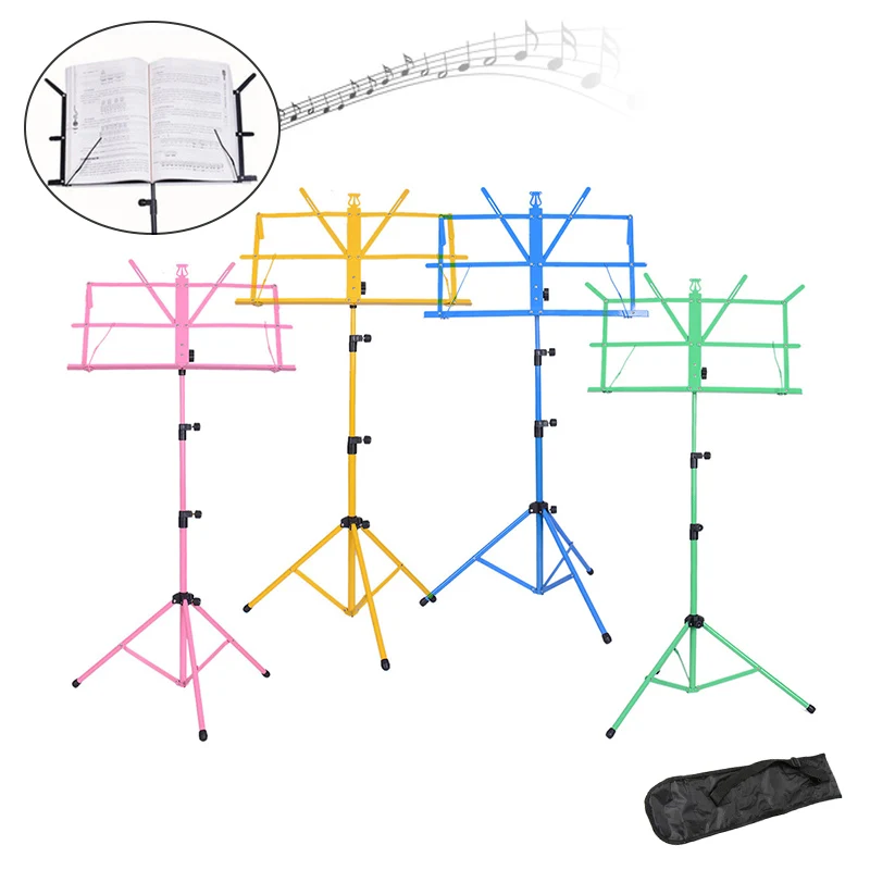 Folding Lightweight Music Stand Aluminum Alloy Tripod Stand Holder Height Adjustable with Carrying Bag 4 Colors Optional
Folding Lightweight Music Stand Aluminum Alloy Tripod Stand Holder Height Adjustable with Carrying Bag 4 Colors Optional