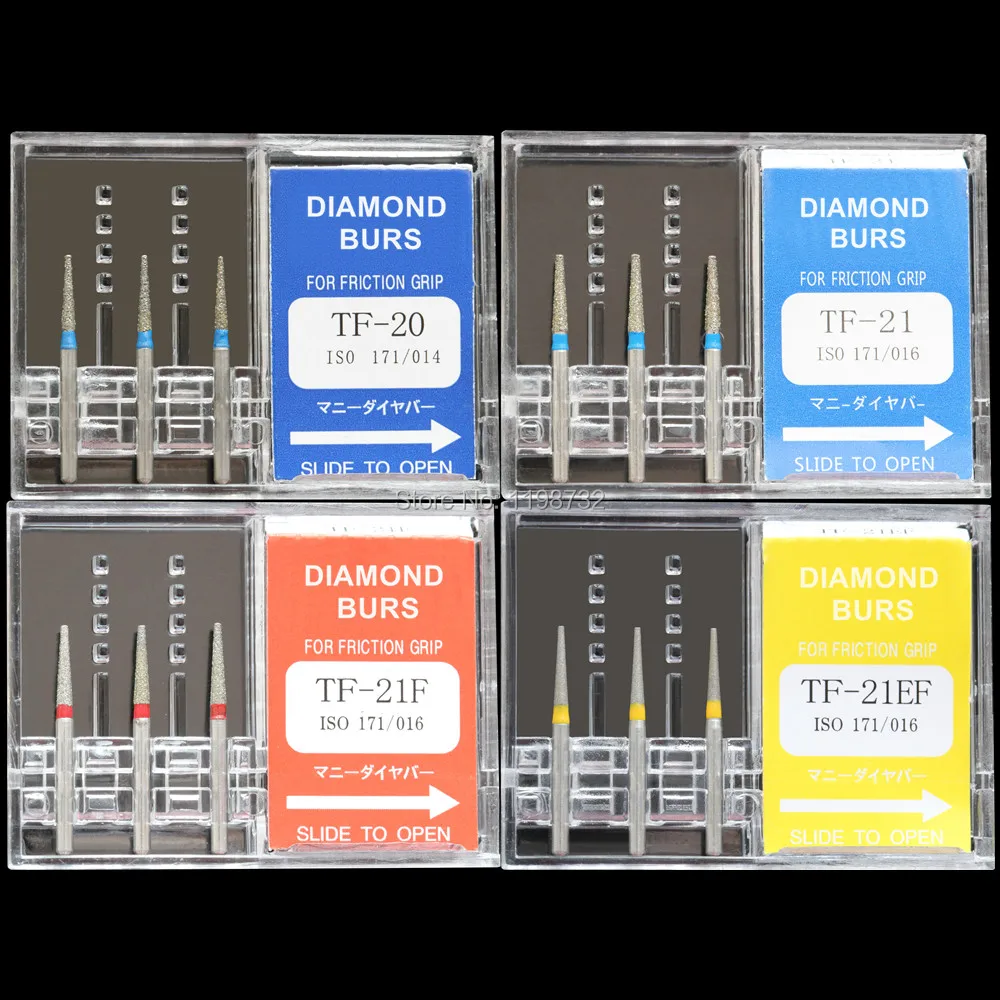 10 Boxes(30 Pcs) Dental Diamond Burs TF-14/TF-20/TF-21/TF-21F/TF-21EF/TF-22 Polisher Drill FG1.6mm High Speed Handpiece DIA-BURS
10 Boxes(30 Pcs) Dental Diamond Burs TF-14/TF-20/TF-21/TF-21F/TF-21EF/TF-22 Polisher Drill FG1.6mm High Speed Handpiece DIA-BURS
