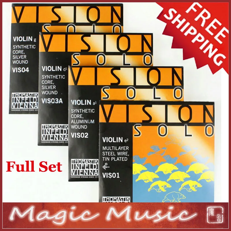 Free shipping! Thomastik Vision SOLO VIS101 Violin Strings 4/4, Made in Austria, Full Set Including G D A E Strings
Free shipping! Thomastik Vision SOLO VIS101 Violin Strings 4/4, Made in Austria, Full Set Including G D A E Strings