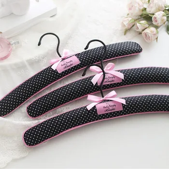 10 Pcs Black Satin Padded Clothes Shirts Hanger with Pink Bow-knot, Dress Shirts Fabric Hanger for Lady Girl with Dots
10 Pcs Black Satin Padded Clothes Shirts Hanger with Pink Bow-knot, Dress Shirts Fabric Hanger for Lady Girl with Dots