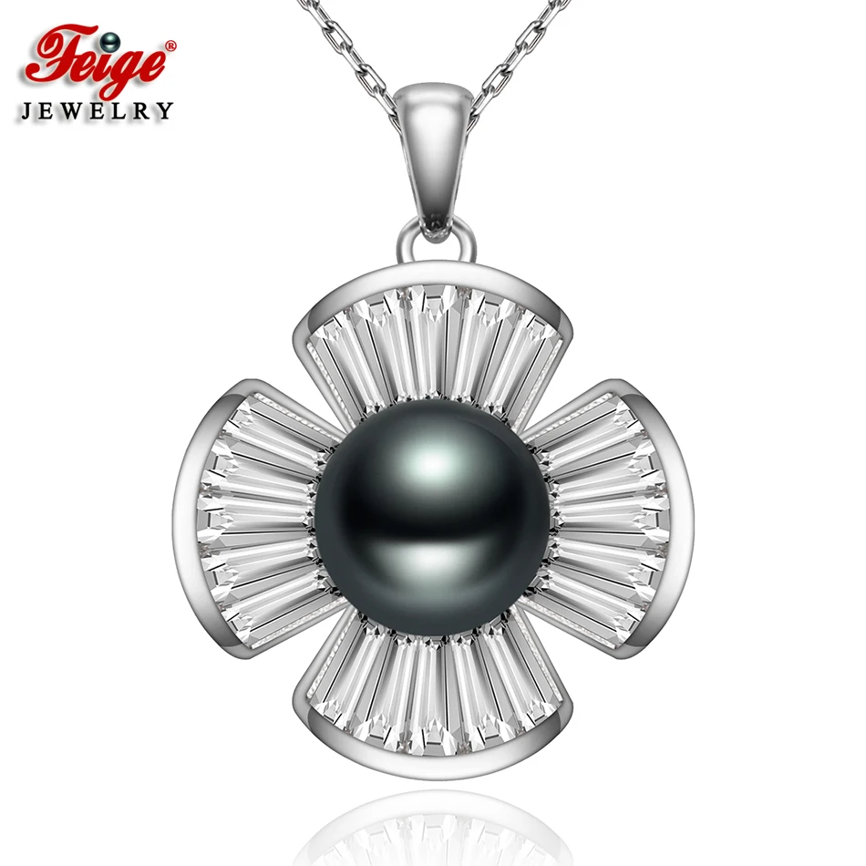 Luxury Black Pearl Pendant Necklaces for Women Party Jewelry Gifts 9-10MM Freshwater Pearls Real 925 Sterling Silver Chain FEIGE
Luxury Black Pearl Pendant Necklaces for Women Party Jewelry Gifts 9-10MM Freshwater Pearls Real 925 Sterling Silver Chain FEIGE
