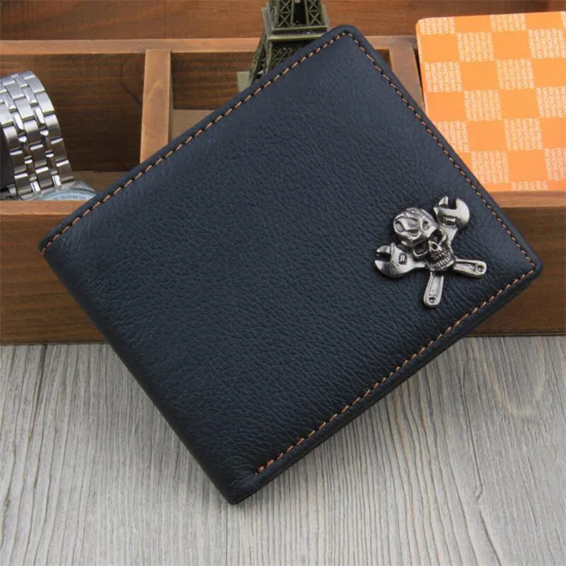 2018 Men Wallets Fashion Design Genuine Leather Punk Wallets Male Short Skull Pattern Thin Clutch Bag Money Clip Wholesale
2018 Men Wallets Fashion Design Genuine Leather Punk Wallets Male Short Skull Pattern Thin Clutch Bag Money Clip Wholesale