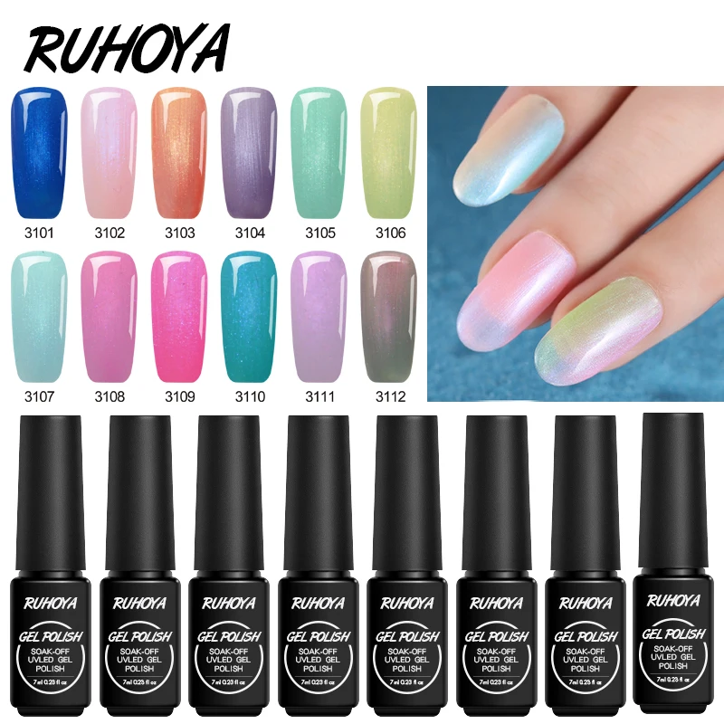 Ruhoya Hot Colorful Shell Gel Lacquers Pearl Sea Shell Colors UV Gel Nail Polish Lucky Mermaid Enamel Hybrid Varnish Painting
Ruhoya Hot Colorful Shell Gel Lacquers Pearl Sea Shell Colors UV Gel Nail Polish Lucky Mermaid Enamel Hybrid Varnish Painting