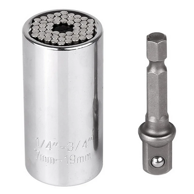 Universal Torque Wrench Head Set Socket Sleeve 7-19mm Power Drill Ratchet Bushing Spanner Key Gator Magic Grip Multi Hand Tools
Universal Torque Wrench Head Set Socket Sleeve 7-19mm Power Drill Ratchet Bushing Spanner Key Gator Magic Grip Multi Hand Tools