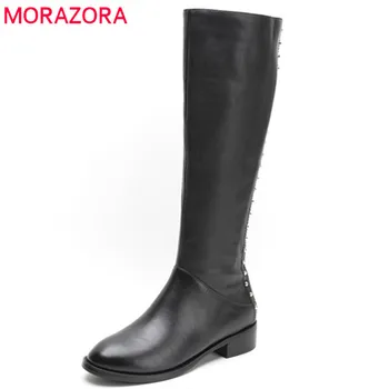 MORAZORA 2019 new arrival genuine leather women boots solid colors rivet autumn winter boots zip fashion knee high boots woman
MORAZORA 2019 new arrival genuine leather women boots solid colors rivet autumn winter boots zip fashion knee high boots woman