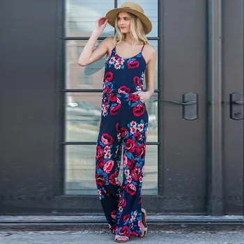 Vintage Female Spaghetti Strap Jumpsuits Casual Off Shoulder Sexy Loose Rompers 2020 New Summer Women Floral Print Jumpsuit
Vintage Female Spaghetti Strap Jumpsuits Casual Off Shoulder Sexy Loose Rompers 2020 New Summer Women Floral Print Jumpsuit