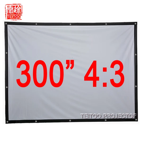 180-300 inches 4:3 White Portable Projection Screen Curtain Fabric for Home Cinema System HD Movie Projectors Installer Eyelets
180-300 inches 4:3 White Portable Projection Screen Curtain Fabric for Home Cinema System HD Movie Projectors Installer Eyelets