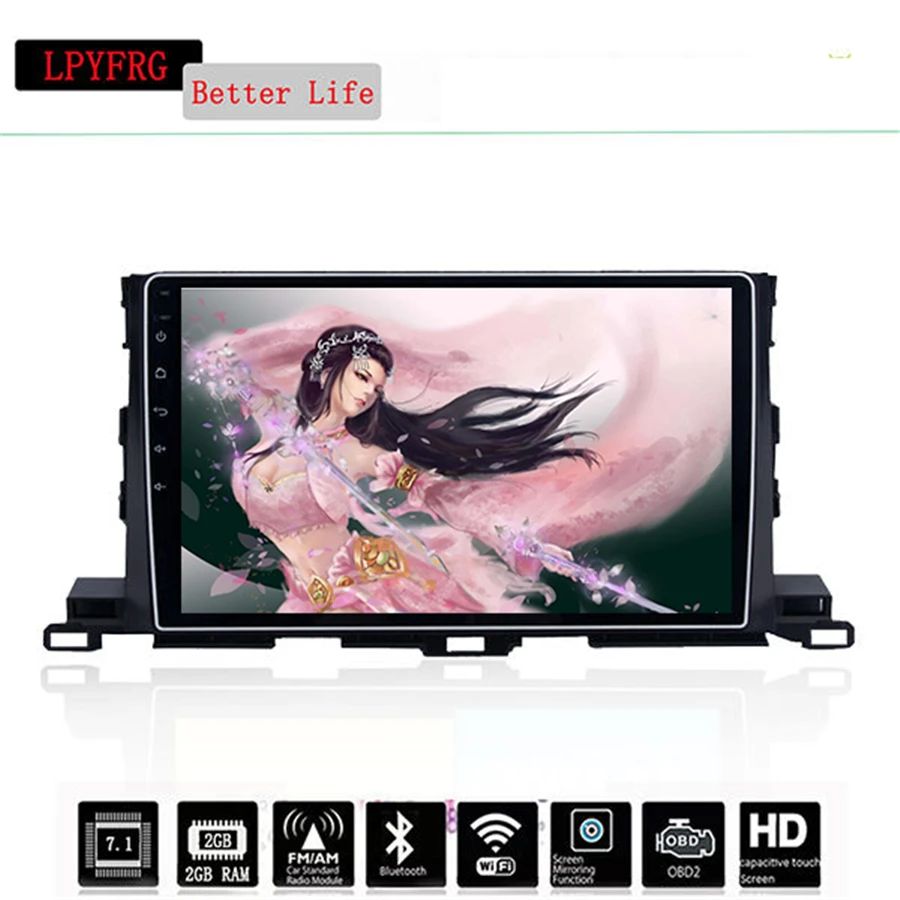 Автомобильный android 10 0 DVD система для Toyota Highlander 2014 2019 Авто Радио Стерео GPS навигация