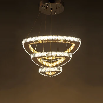 Popular Diamond Ring LED Crystal Pendant Light Modern LED Circles Hanging Lamp Foyer Dining Room Lighting Home Decoration
Popular Diamond Ring LED Crystal Pendant Light Modern LED Circles Hanging Lamp Foyer Dining Room Lighting Home Decoration