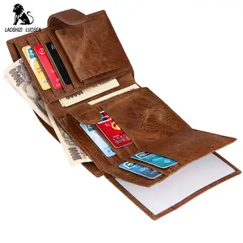 Retro Genuine Leather Men Wallets Coin Pocket Zipper Real Men's Cow Leather Wallet RFID Male Purse cartera Multi-Card Bit
Retro Genuine Leather Men Wallets Coin Pocket Zipper Real Men's Cow Leather Wallet RFID Male Purse cartera Multi-Card Bit