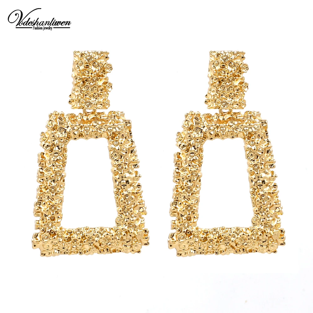 Vodeshanliwen ZA Geometric Dangle Drop Earrings For Women Gold Color Metal Statement Big Earrings New Design Vintage Jewelry
Vodeshanliwen ZA Geometric Dangle Drop Earrings For Women Gold Color Metal Statement Big Earrings New Design Vintage Jewelry
