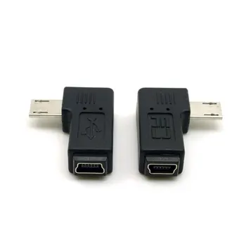 2pcs 9mm Long Connector 90 Degree Left & Right Angled Micro USB 5Pin Male to Mini USB Female Extension Adapter Connector Adaptor
2pcs 9mm Long Connector 90 Degree Left & Right Angled Micro USB 5Pin Male to Mini USB Female Extension Adapter Connector Adaptor
