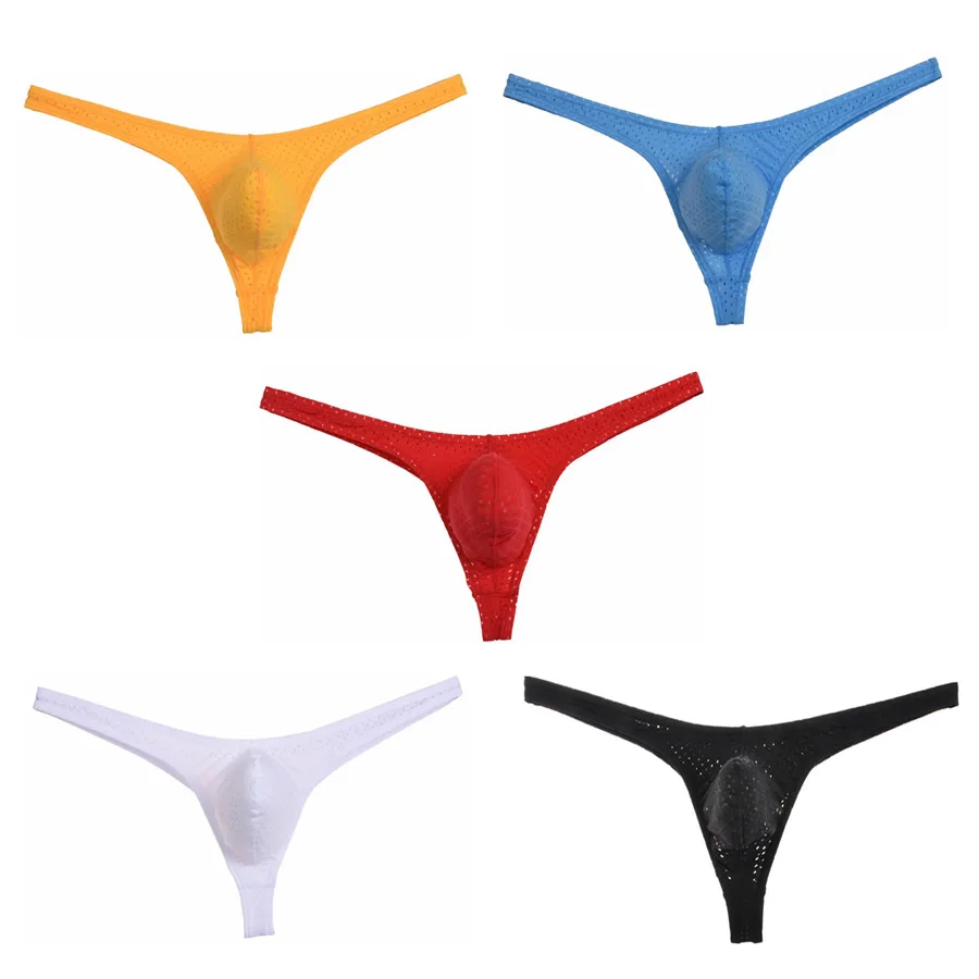 5PCS/Lot Mini Bikini Men's Thongs Sexy Underwear Breathable Holes Male Shorts Elastic Stretch G-Strings Fashion Underpants
5PCS/Lot Mini Bikini Men's Thongs Sexy Underwear Breathable Holes Male Shorts Elastic Stretch G-Strings Fashion Underpants