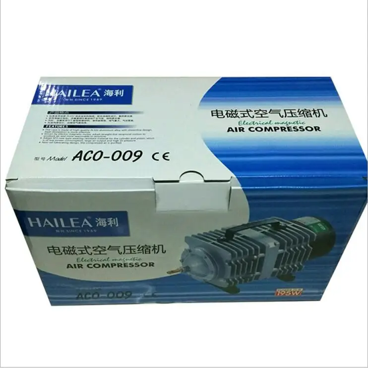 Hailea product AC 220V 102W 110L/min electromagnetic air compressor pump ACO-009 multi-purpose air pump
Hailea product AC 220V 102W 110L/min electromagnetic air compressor pump ACO-009 multi-purpose air pump