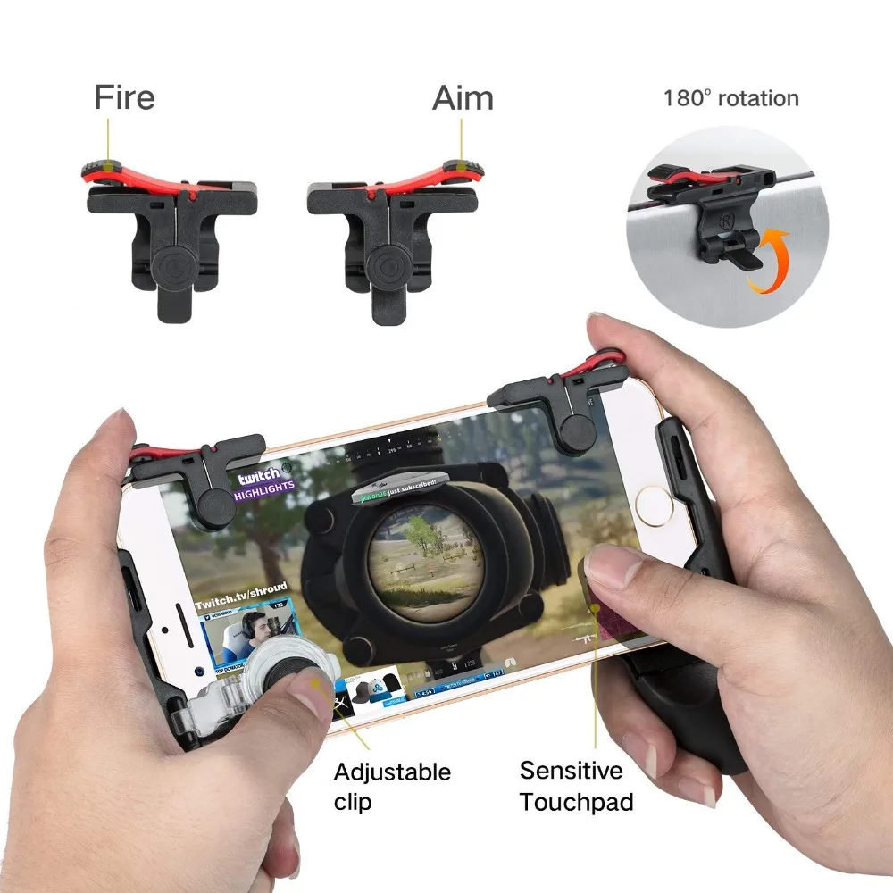 HEYNOW game controller Handle holder gamepad For iphone L1/R1 Shooter Trigger Fire Button Aim Key Shooting for PUBG Knives Out