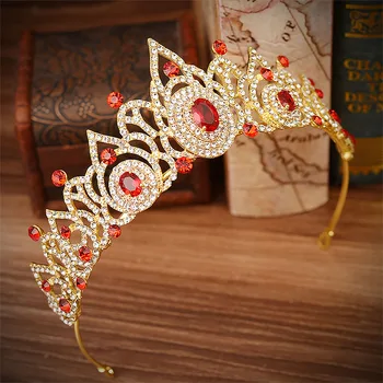 FORSEVEN Retro Baroque Style Women Bride Wedding Hair Jewelry Accessories Gold Red Crystal Rhinestone Tiara and Crowns de Noiva
FORSEVEN Retro Baroque Style Women Bride Wedding Hair Jewelry Accessories Gold Red Crystal Rhinestone Tiara and Crowns de Noiva