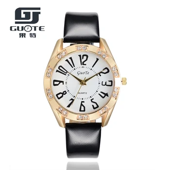 GUOTE Fashion Women's Diamonds Wrist Watches Leather Watchband Top Luxury Brand Ladies Quartz Clock Females Hours Best Gift
GUOTE Fashion Women's Diamonds Wrist Watches Leather Watchband Top Luxury Brand Ladies Quartz Clock Females Hours Best Gift