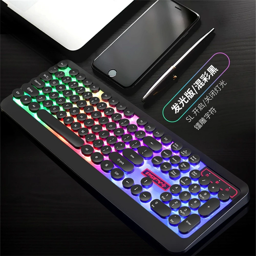 Colorful Gaming Keyboard Imitation Mechanical Keyboard W Backlit Gamer Keyboard Wired USB Game keyboards for Computer For Mac OS
Colorful Gaming Keyboard Imitation Mechanical Keyboard W Backlit Gamer Keyboard Wired USB Game keyboards for Computer For Mac OS