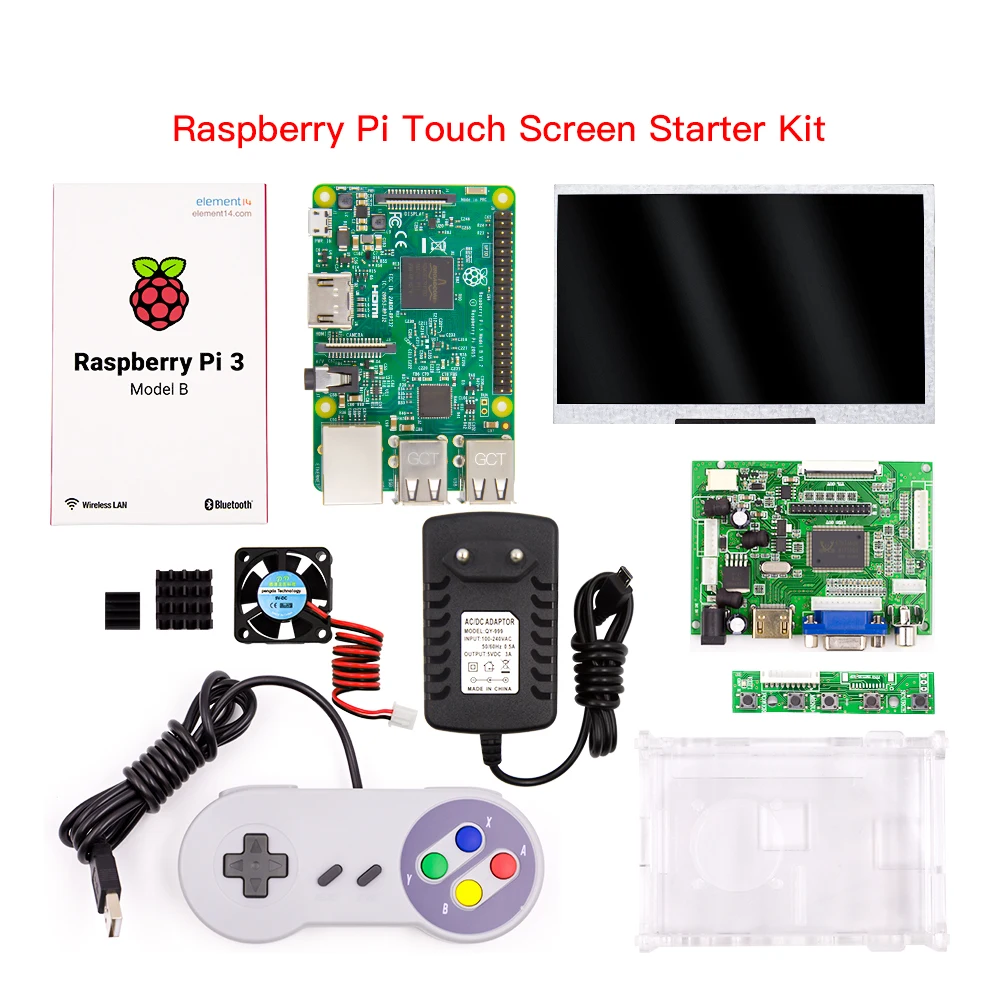 Wholesale Raspberry Pi 3 Model B Starter Kit With Raspberry Pi LCD Acrylic Case/7 Inch Touch Monitor/ Snes Games Usb Controller
Wholesale Raspberry Pi 3 Model B Starter Kit With Raspberry Pi LCD Acrylic Case/7 Inch Touch Monitor/ Snes Games Usb Controller