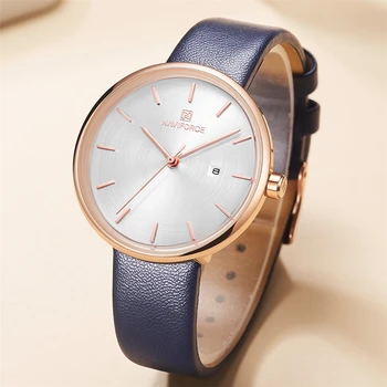 NAVIFORCE Fashion Women Dress Watches High Quality Simple Quartz Wrist Analog Watch 30M Waterproof Leather Clock orologio donna
NAVIFORCE Fashion Women Dress Watches High Quality Simple Quartz Wrist Analog Watch 30M Waterproof Leather Clock orologio donna