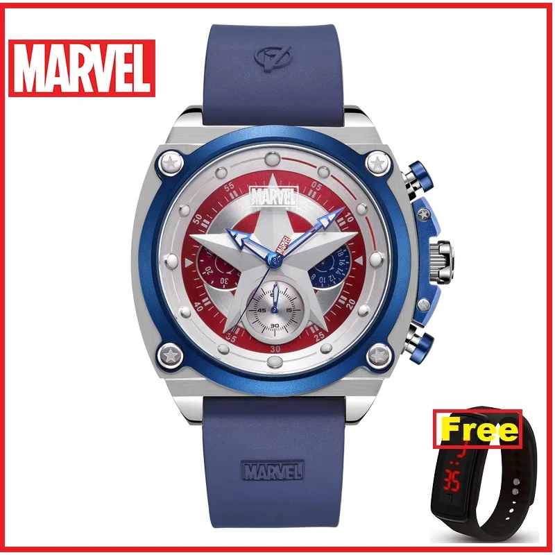 MARVEL Mens Watches Luxury Captain America Quartz Man Watch Fashion Sport Sapphire Crystal Leather Male Watches
MARVEL Mens Watches Luxury Captain America Quartz Man Watch Fashion Sport Sapphire Crystal Leather Male Watches