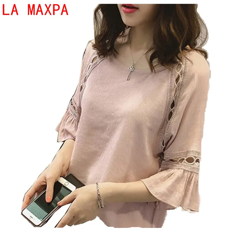 Plus Size 2019 Summer Style Women Blusas Chiffon Hollow Out Shirts Fashion Casual Flare Sleeve Tops Oversized Blouse Mujer
Plus Size 2019 Summer Style Women Blusas Chiffon Hollow Out Shirts Fashion Casual Flare Sleeve Tops Oversized Blouse Mujer