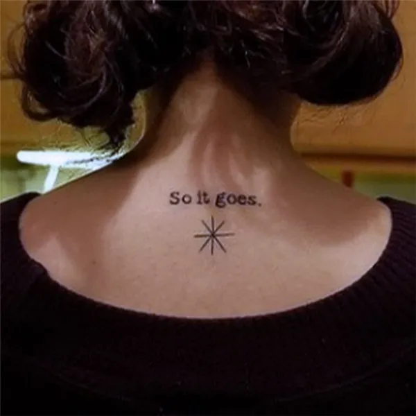 Горячая Распродажа Женская переводная поддельная татуировка буквы так что это