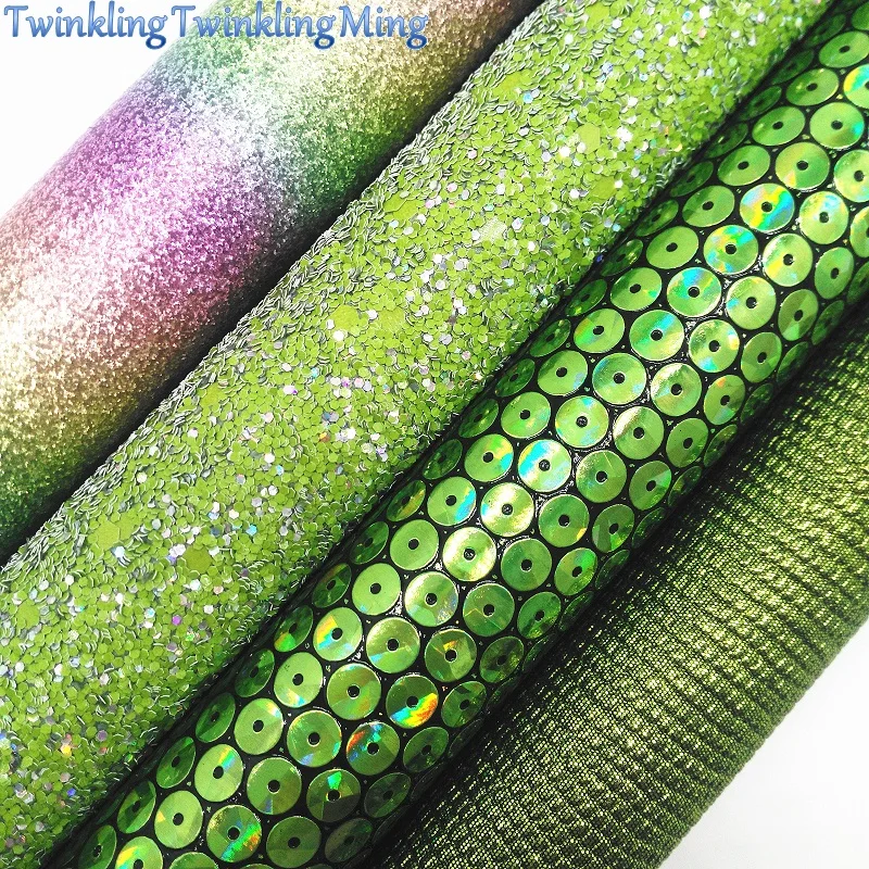Green Glitter Fabric, Lizard Faux Leather Fabric, Synthetic Leather Sheet For DIY Bows A4 Size 8"x11" Twinkling Ming XM089
Green Glitter Fabric, Lizard Faux Leather Fabric, Synthetic Leather Sheet For DIY Bows A4 Size 8"x11" Twinkling Ming XM089