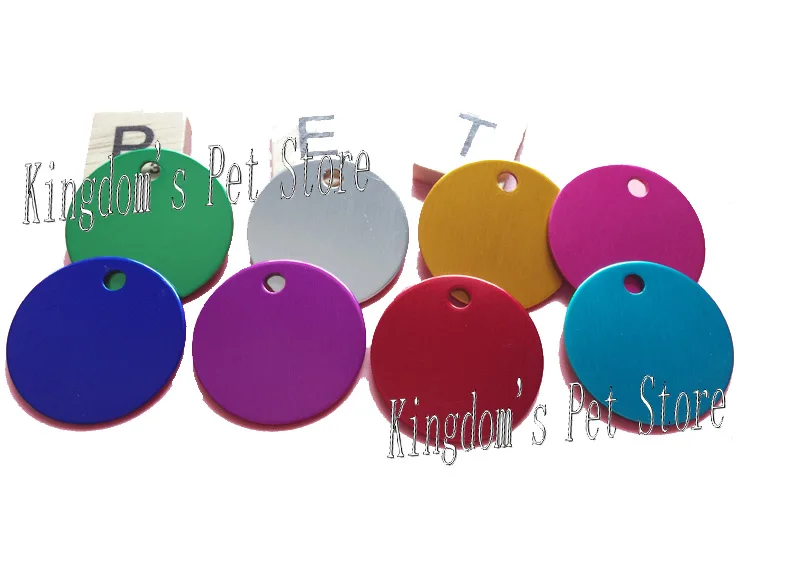 Wholesale&Retail Pet Tags Mix Random Colors 1000 Pcs/ Lot 30*30MM Aluminium Alloy Round Shape Pet ID Tags Dog name tags
Wholesale&Retail Pet Tags Mix Random Colors 1000 Pcs/ Lot 30*30MM Aluminium Alloy Round Shape Pet ID Tags Dog name tags