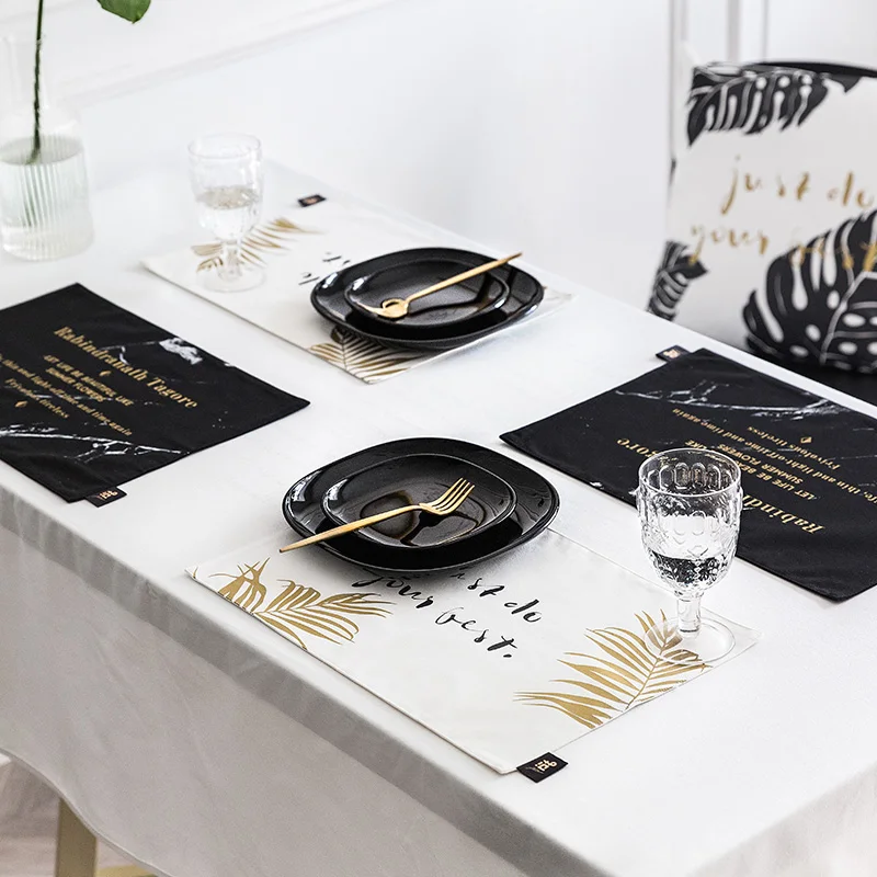 Marble Table Mats Cotton Linen Table Napkin Layer Totem Pattern Decorative Placemats Rectangular Anti-scalding Pad
Marble Table Mats Cotton Linen Table Napkin Layer Totem Pattern Decorative Placemats Rectangular Anti-scalding Pad
