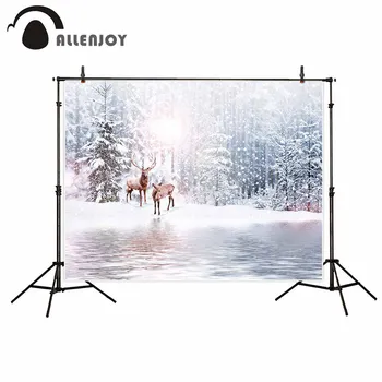 Allenjoy photography backdrop Winter white Snow Pine trees Elk lake background for photo studio new design camera fotografica
Allenjoy photography backdrop Winter white Snow Pine trees Elk lake background for photo studio new design camera fotografica