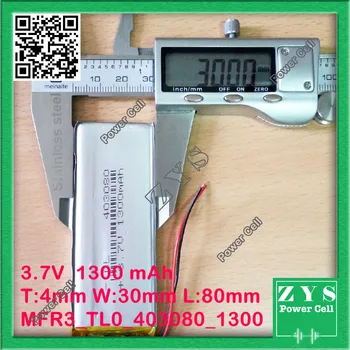 403080 3.7V 1300mAh Lithium polymer Battery with Protection Board For PDA Tablet PCs Digital Products 4x30x80mm 1300 mAh
403080 3.7V 1300mAh Lithium polymer Battery with Protection Board For PDA Tablet PCs Digital Products 4x30x80mm 1300 mAh
